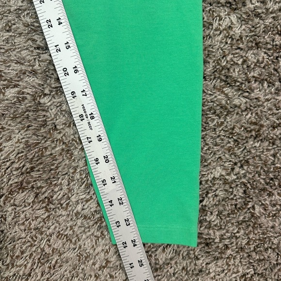 Nike Mid-Rise Tight Fit Crop Leggings Womens Medium Green Embroidered Swoosh - Picture 7 of 8